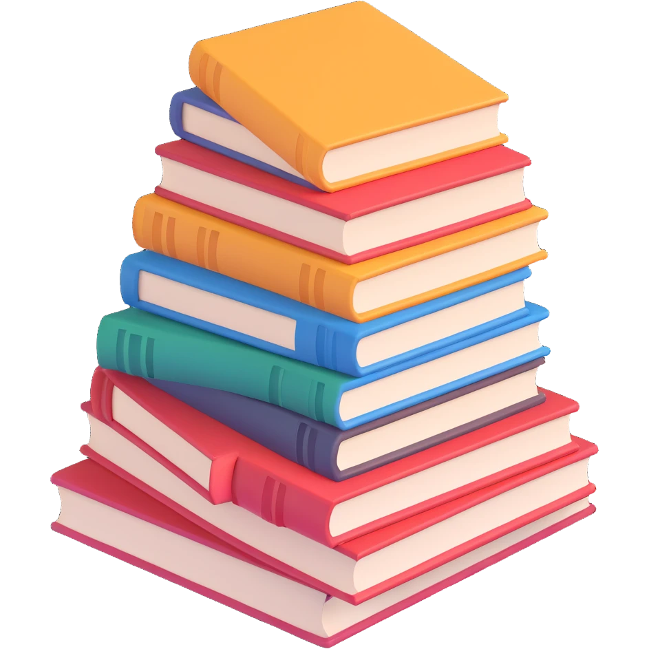 a huge pile of books emoji