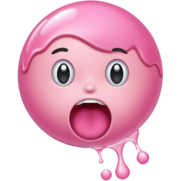 chewed bubble gum splash emoji