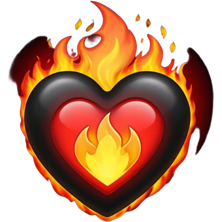 black heart on fire emoji