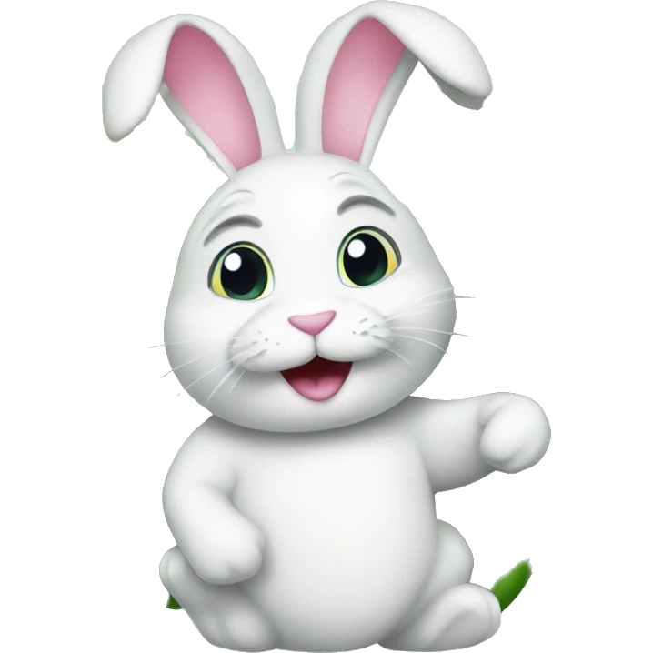  Bunny holding Green beans emoji