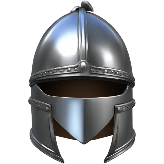 ornate french steel armet helmet chrome emoji