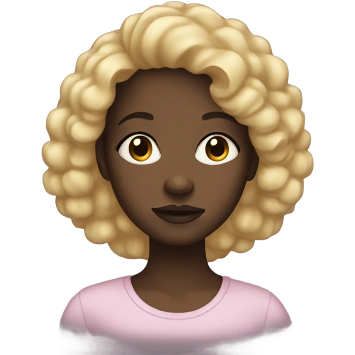 Black girl with black eyes emoji