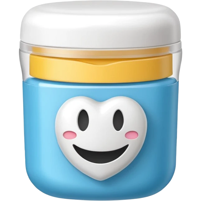 Round pack of white dental floss emoji