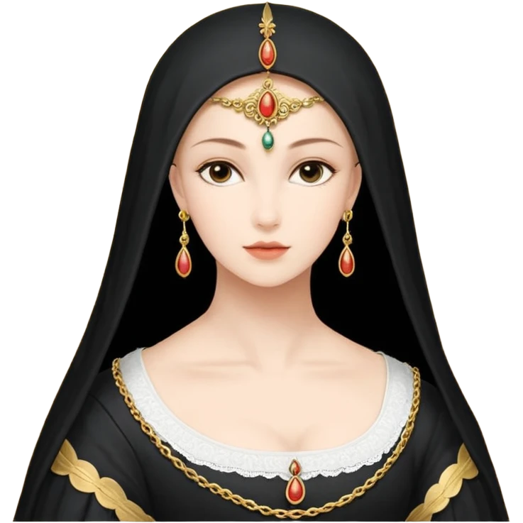 девушка вампир с темными волосами, очень бледной кожей и черным макияжем глаз emoji