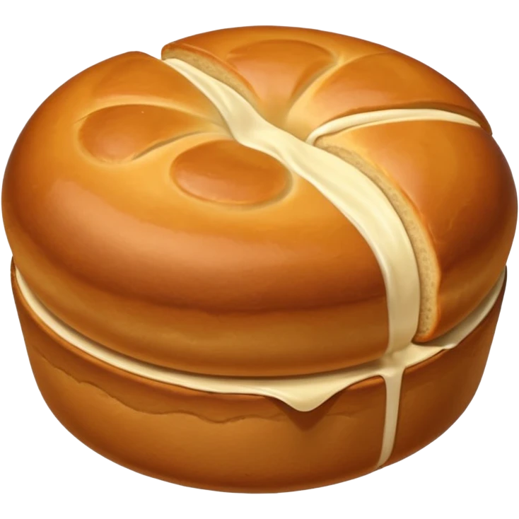 Pan de bono. Pan redondo y liso emoji