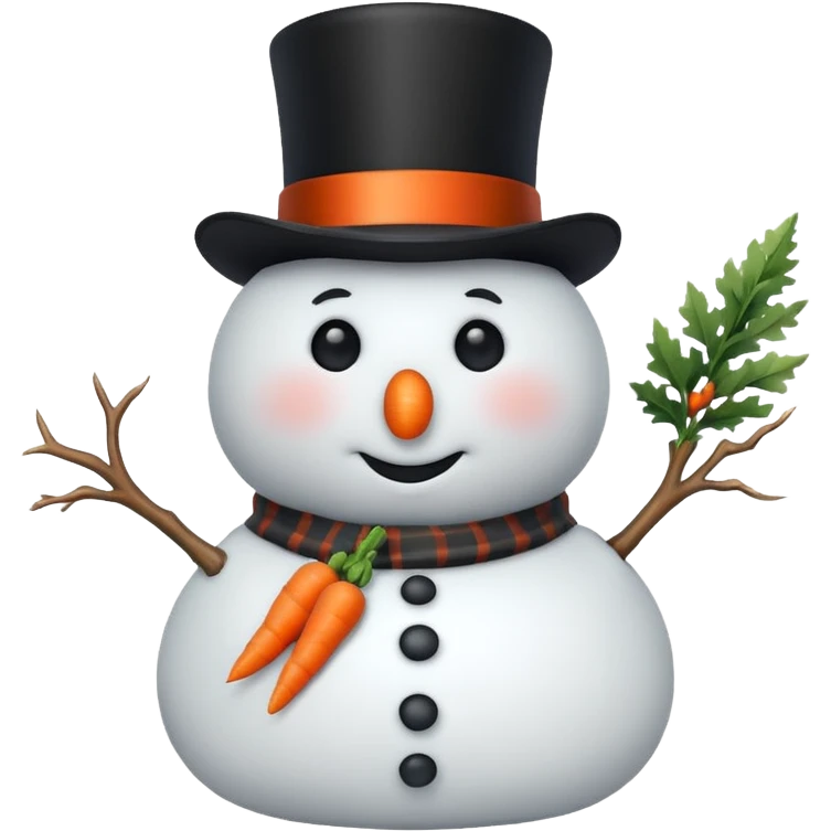 A chubby snowman emoji