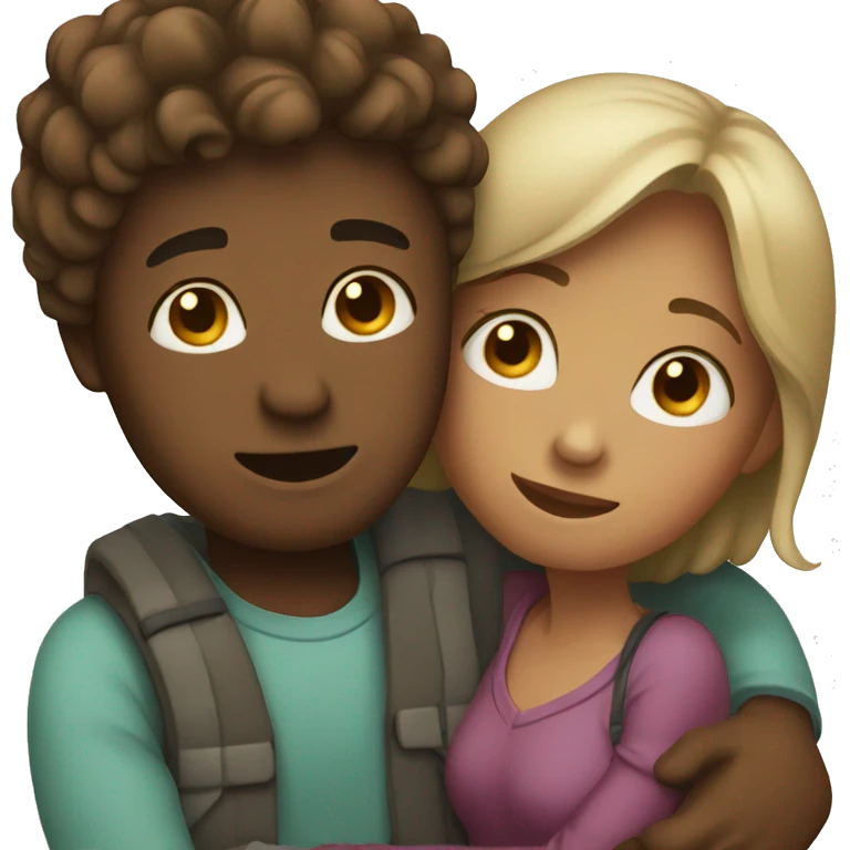 couple hugging  emoji
