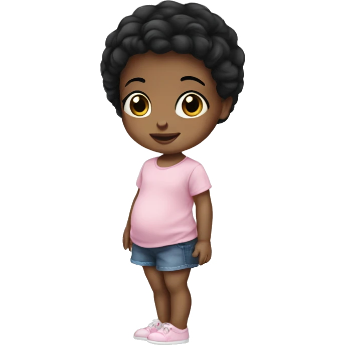 newborn baby girl black hair emoji