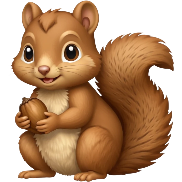 baby squirrel hold a acorn emoji