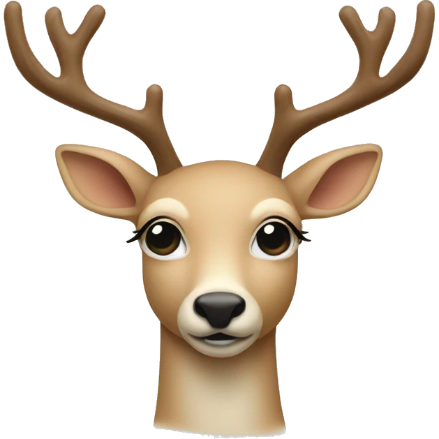 Beige asthetic Christmas deer emoji