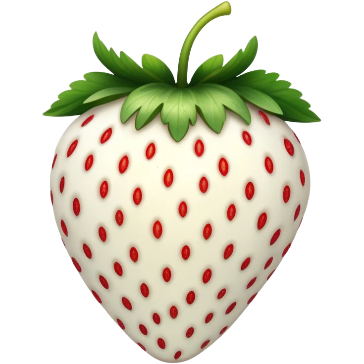 Fresa blanca  emoji