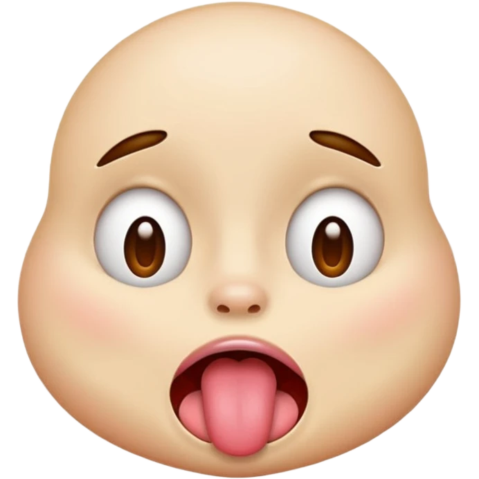 make a face emoji that's cross eyed/ has strabismus and tounge out emoji