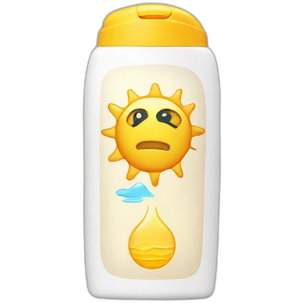Sunscreen bottle emoji