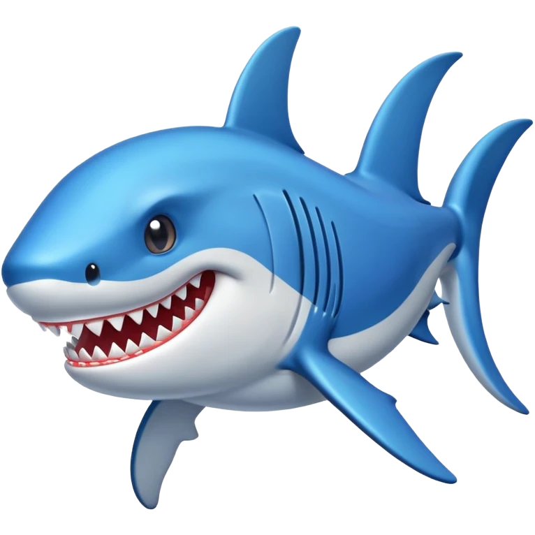tiburón con tenis azules emoji