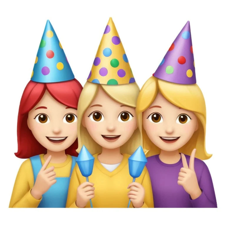 girls celebrating  emoji