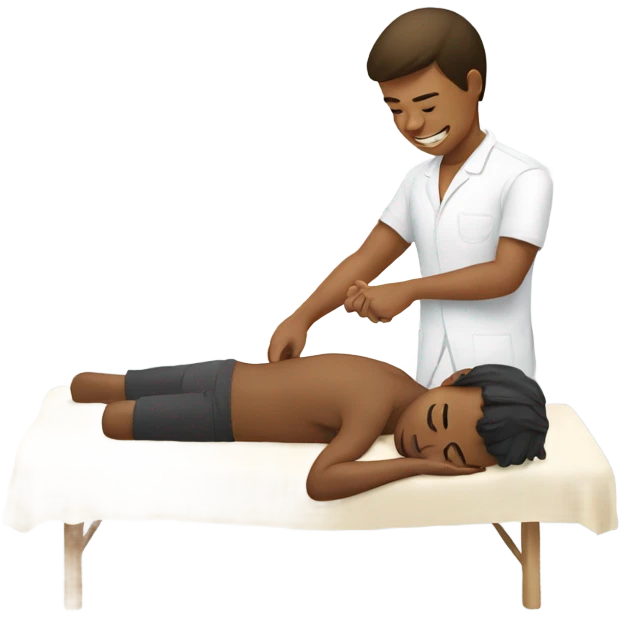 Boy getting massage emoji