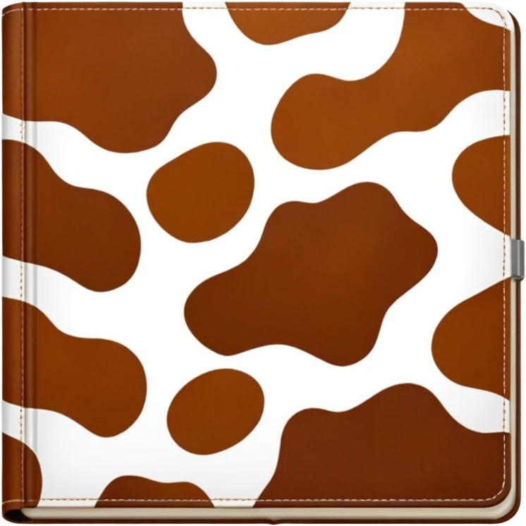 Realistic cow hide print pattern journal emoji