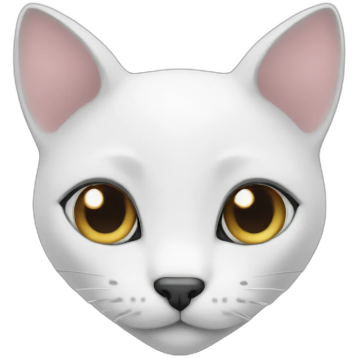 White gato heart emoji