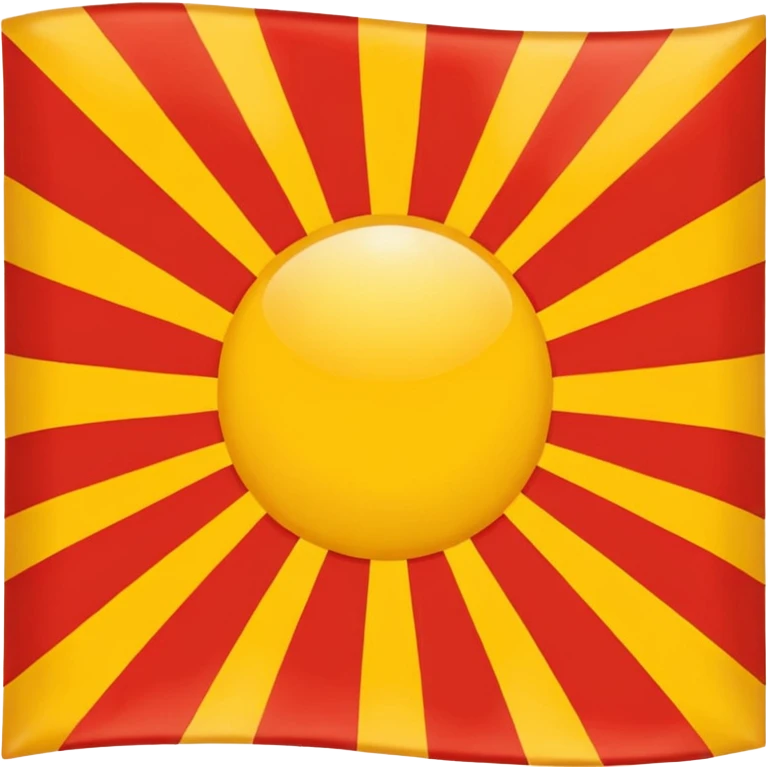 Japanese empire flag red sun with rays simple iconic emoji