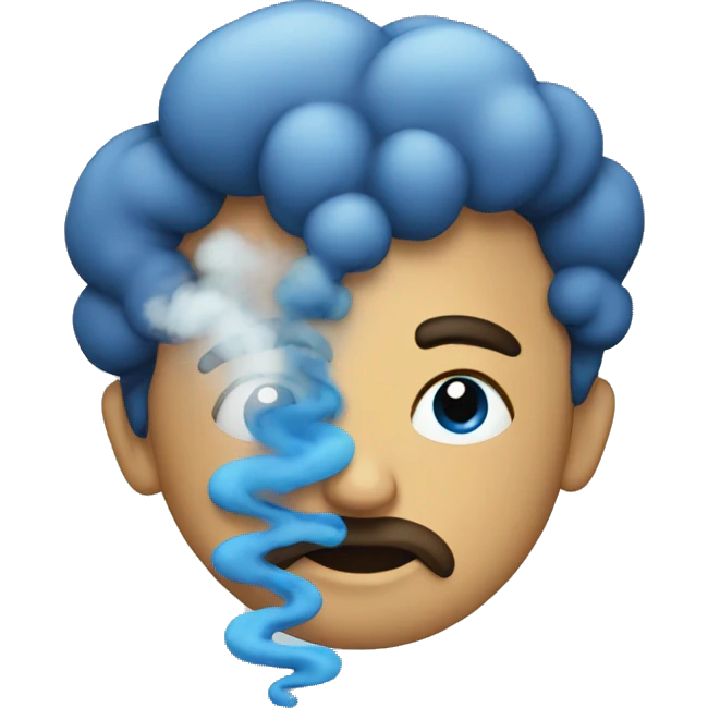 blue smoke emoji