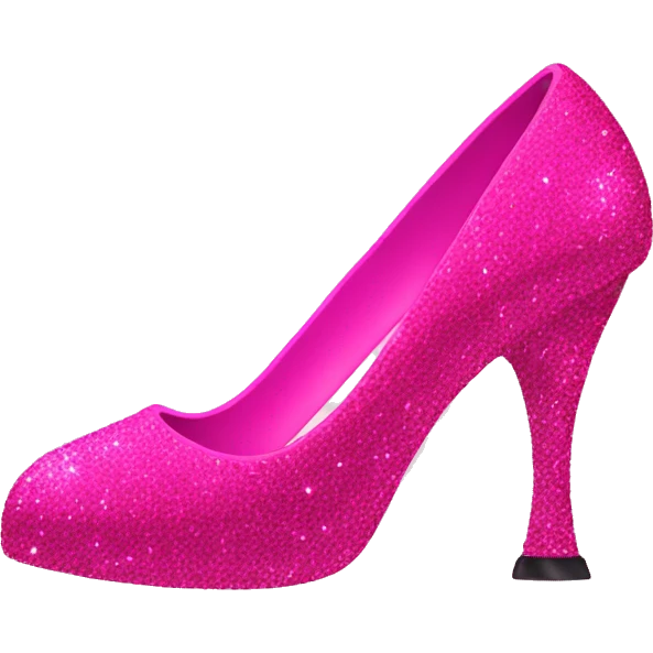 hot pink sparkly heel emoji