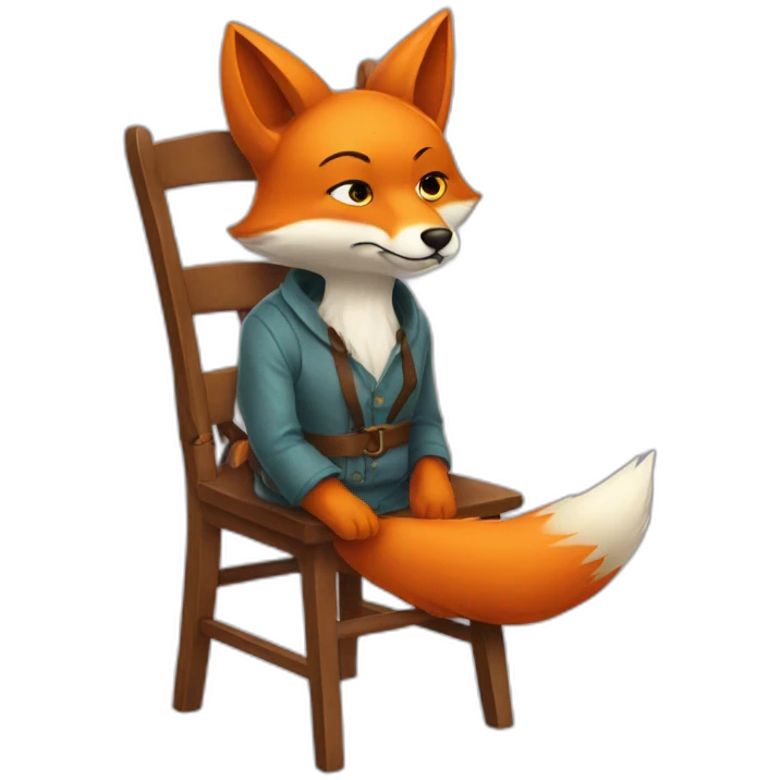 Fox tied to a chair emoji