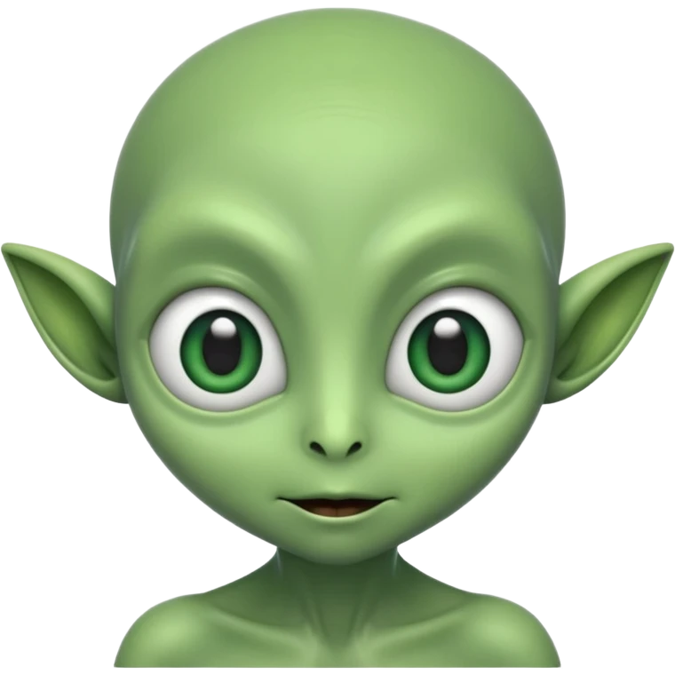 peaceful looking werd alien emoji
