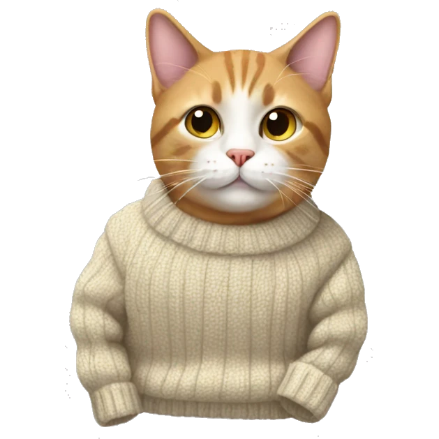 Cat wearing a sweater  emoji