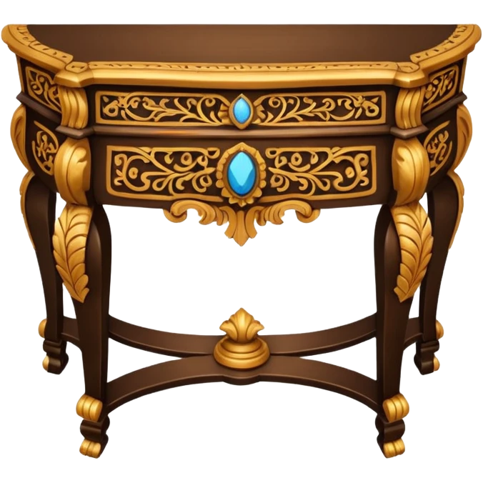 birdseye view console table emoji