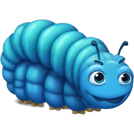blue catepillar emoji