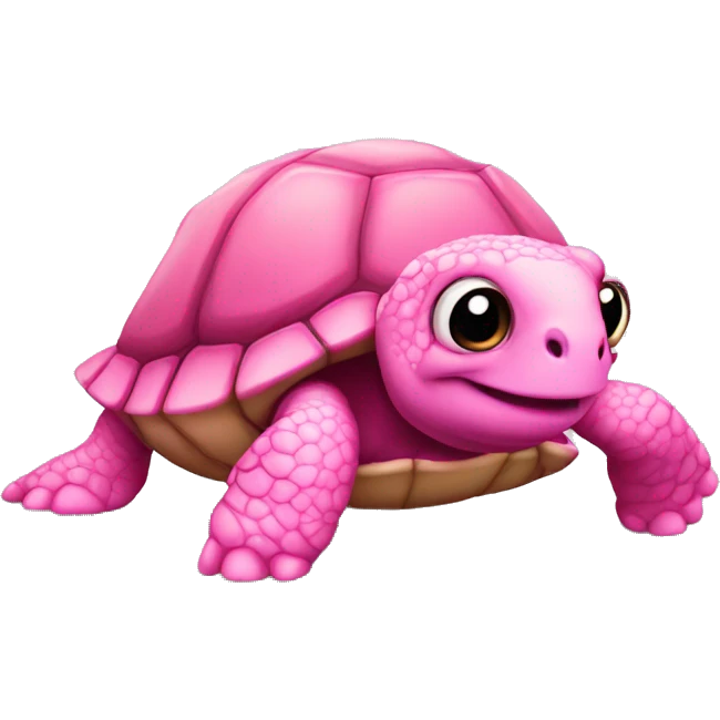 Pink turtle emoji