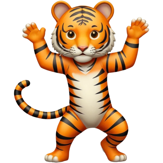A tiger dancing emoji