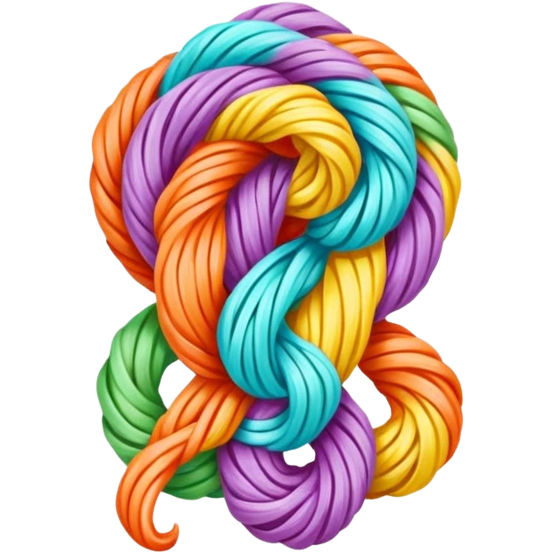 Dragon's beard candy hand-pulled sugar threads wrapped around filling, simplified emoji style with bold outlines and bright colors, cartoon style Longxu Tang emoji