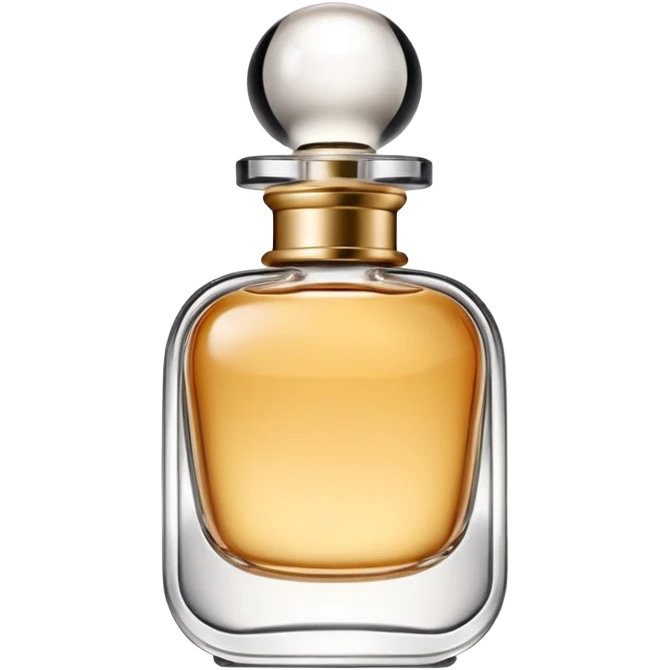 luxury perfume bottle in the style of iOS 18 Memoji, highly detailed, accurate, elegant, with a premium look, soft lighting, no text emoji