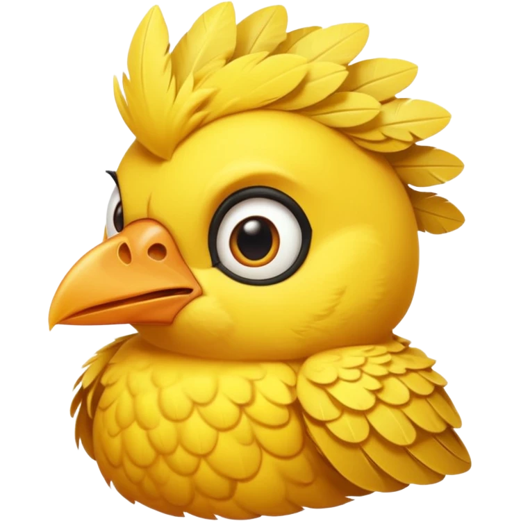 Give me a bird in yellow. make her angry  emoji