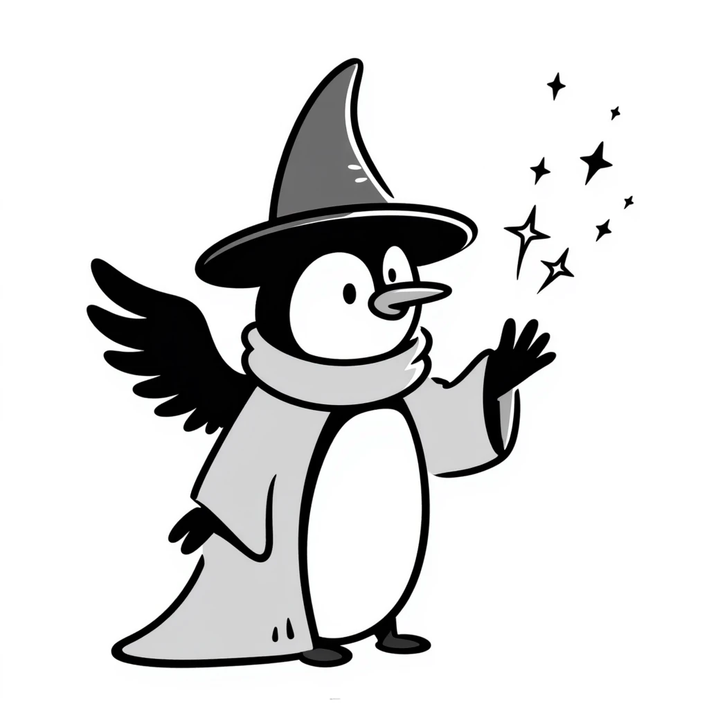 penguin wizard emoji