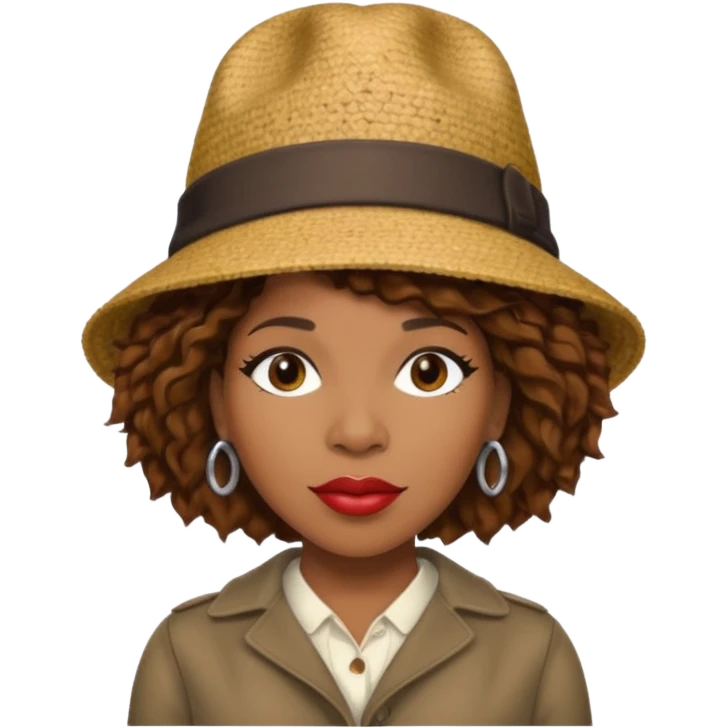 Macy Gray with brown hair emoji