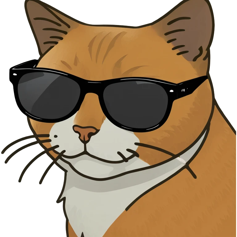 Cat with sunglasses emoji