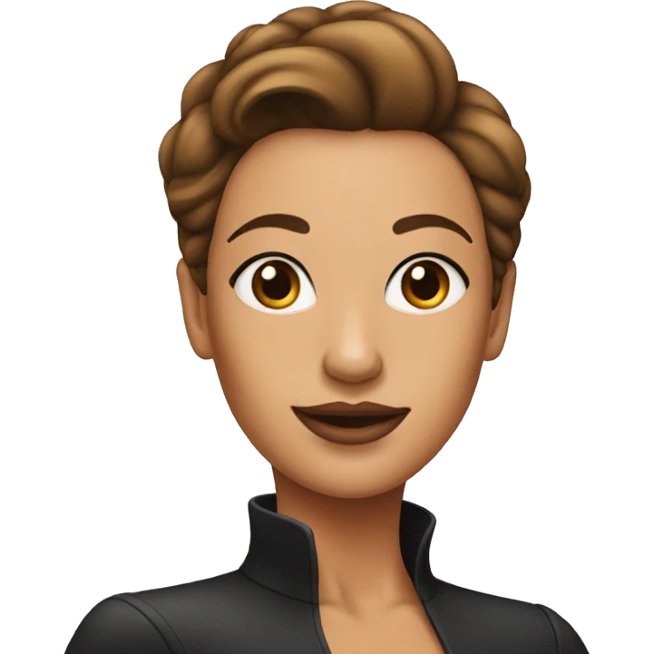 a lady with a slick back hair emoji