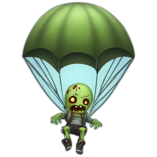 Zombie on Parachute emoji
