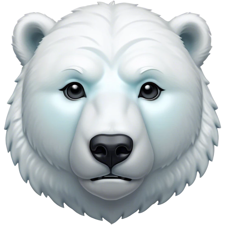 Cinematic Noble Polar Bear Portrait Emoji, Poised and regal, with a strong, muscular build cloaked in thick, snowy fur and piercing, determined eyes, Simplified yet sharp and sophisticated features, highly detailed, glowing with a soft, dignified polar glow, high shine, intelligent and majestic, stylized with an air of arctic authority, focused and commanding, soft glowing outline, capturing the essence of a watchful and confident guardian that feels as though it could step out of the screen with effortless authority! emoji