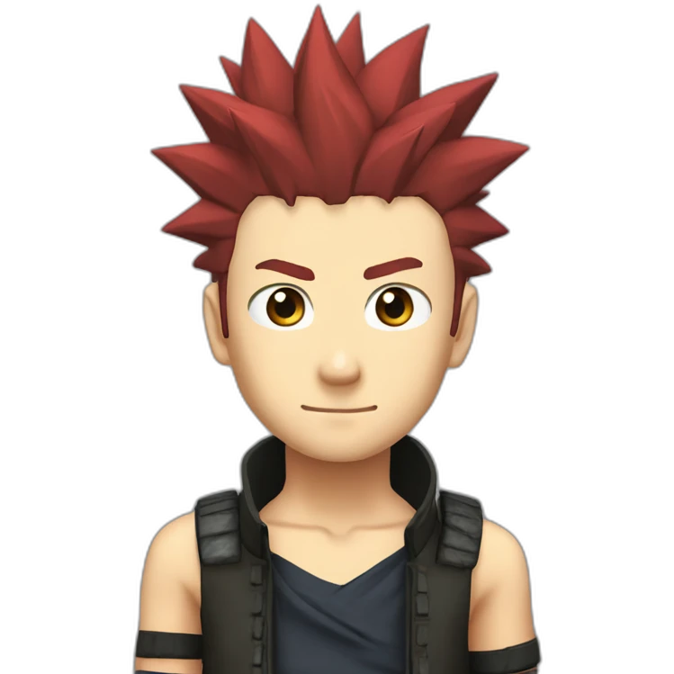naruto spike hair with suite emoji
