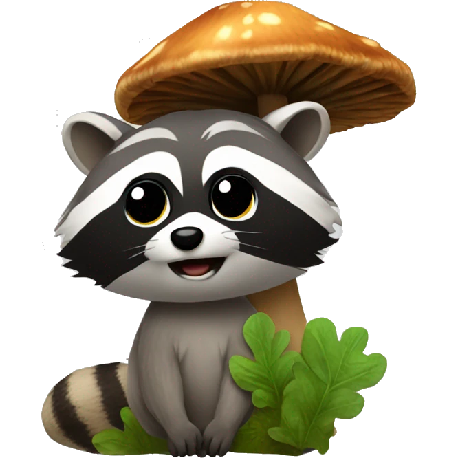 Raccoon Fungi Trim emoji
