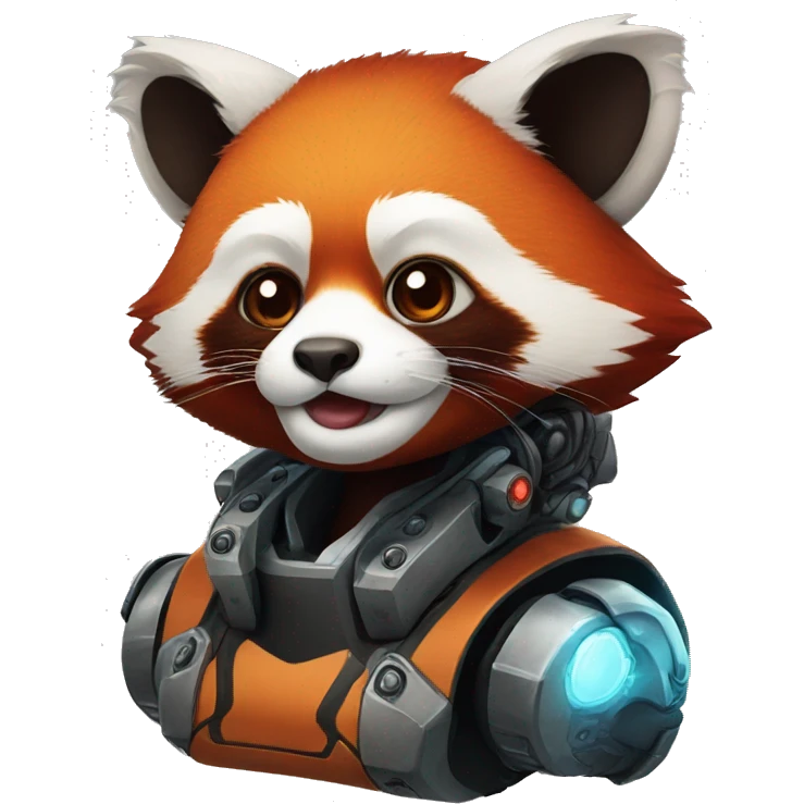 robotic red panda emoji