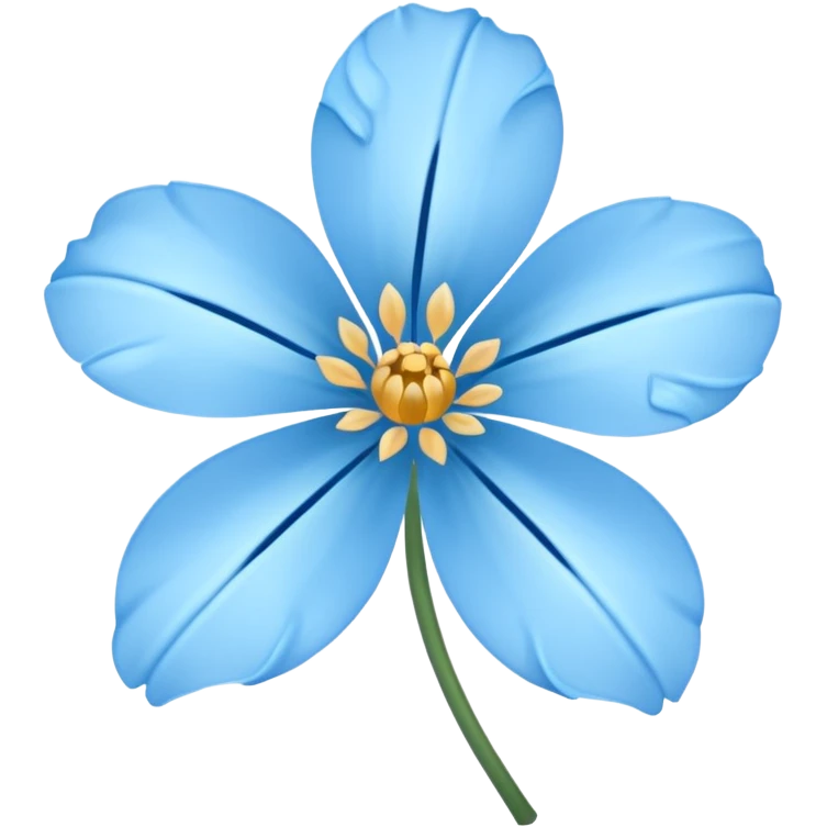 light blue flower bleeding emoji