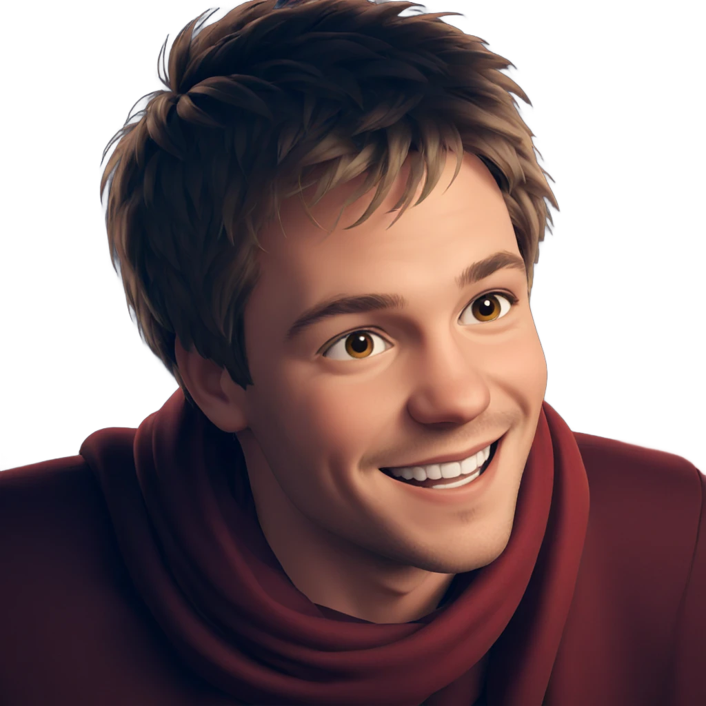 smiling boy with scarf meme emoji