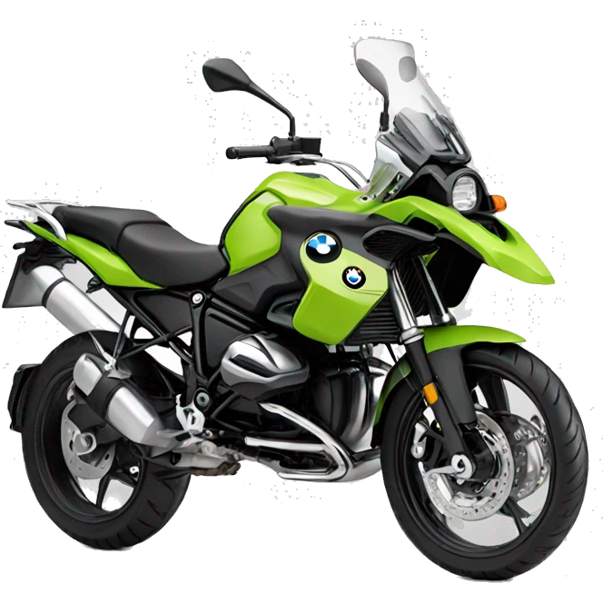 BMW motorcycle lime Green emoji