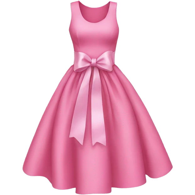 pink dress with ribbon emoji
