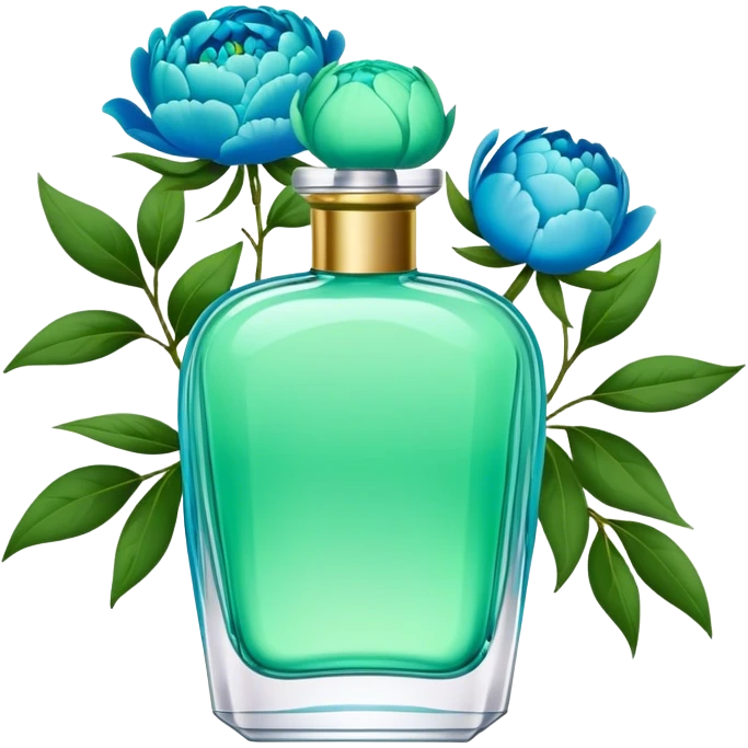 Sky green perfume and blue peonies  emoji
