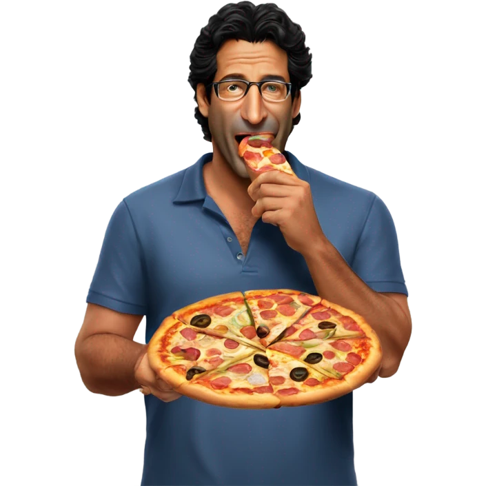 Wasim Akram eating pizza emoji